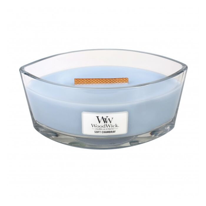 WoodWick® HearthWick Candle - Soft Chambray-1